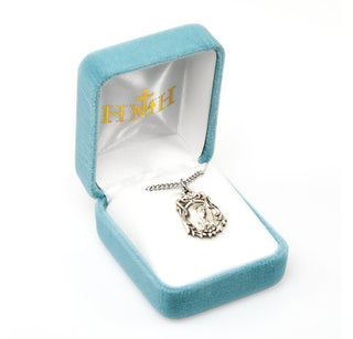 13/16-inch Sterling Silver Our Lady of Sorrows Medal with an 18-inch Chain