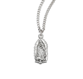 3 4 Inch Sterling Silver Our Lady Of Sorrows Medal With 18 Inch Chain