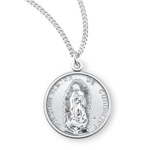 1 1 16 Inch Sterling Silver Our Lady Of Sorrows Medal With An 18 Inch Chain