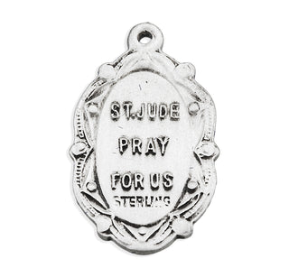7/8-inch Sterling Silver St. Joseph Medal with 18-inch Chain