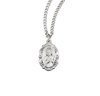 7 8 Inch Sterling Silver St Joseph Medal With 18 Inch Chain 1