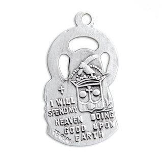 Saint Therese of Lisieux Cut Out Sterling Silver Medal
