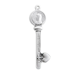 Hearts of Sympathy Sterling Silver Key