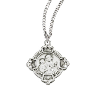 Sterling Silver Saint Joseph Cross Medal