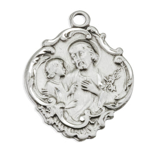 Sterling Silver St. Joseph Baroque Medal