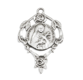 Saint Therese Round Sterling Silver Medal