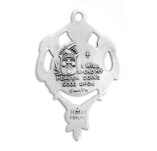 Saint Therese Round Sterling Silver Medal
