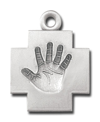 15/16-inch Sterling Silver Celtic Crucifix | 18-inch Chain