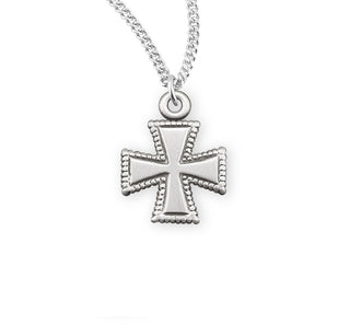 5 8 Inch Sterling Silver Cross With 18 Inch Chain 1