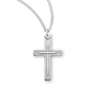 1 Inch Sterling Silver Cross With 18 Inch Chain 6