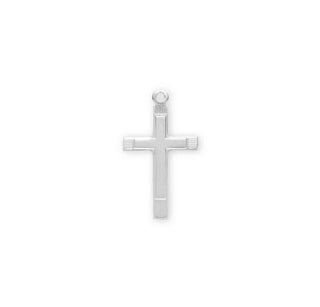 1-inch Sterling Silver Cross with 18-inch Chain