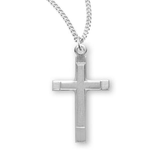 1 Inch Sterling Silver Cross With 18 Inch Chain 7