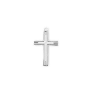 1 1/4-inch Sterling Silver Cross with 24-inch Chain