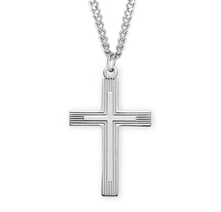 1 1 4 Inch Sterling Silver Cross With 24 Inch Chain