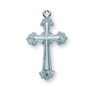 13/16-inch Round Sterling Silver First Holy Communion Medal