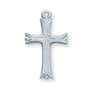1-inch Sterling Silver Cross | 18-inch Chain