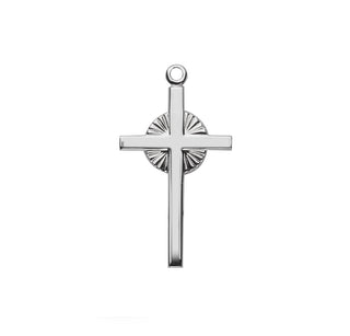 1-inch Sterling Silver Cross with 18-inch Chain
