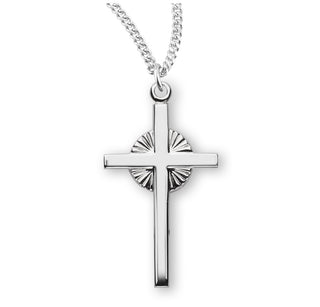 1 Inch Sterling Silver Cross With 18 Inch Chain 9