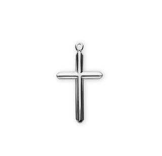 1-inch Sterling Silver Cross with 18-inch Chain