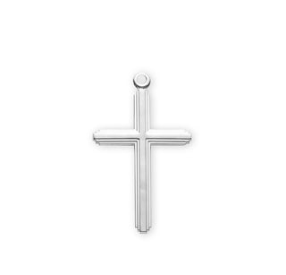 1 1/2-inch Sterling Silver Cross with 20-inch Chain
