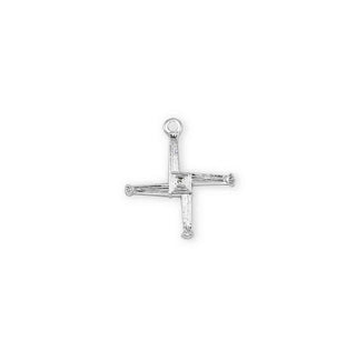 3/4-inch Sterling Silver St. Brigid Cross with 18-inch Chain