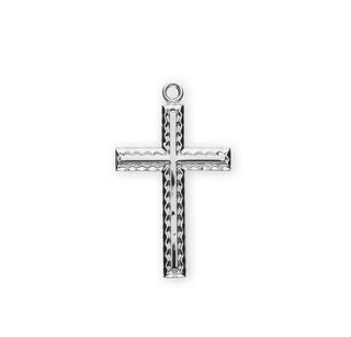 1-inch Sterling Silver Cross with 18-inch Chain