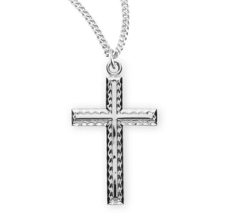 1 Inch Sterling Silver Cross With 18 Inch Chain 11