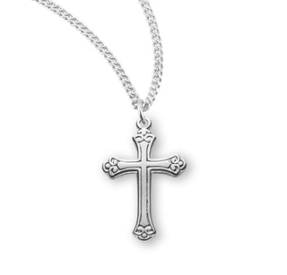 3 4 Inch Sterling Silver Cross With 18 Inch Chain