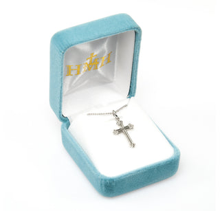 3/4-inch Sterling Silver Cross with 18-inch Chain