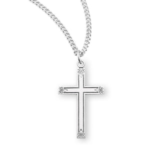 1 1 4 Inch Sterling Silver Cross With 18 Inch Chain