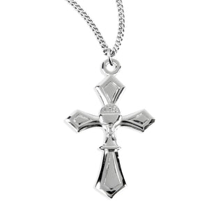 1 Inch Sterling Silver Cross With Chalice 18 Inch Chain