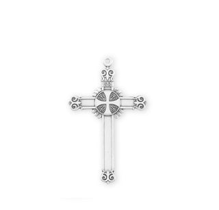 1 3/4-inch Sterling Silver Cross with 20-inch Chain