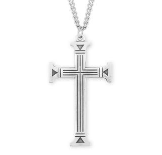 1 11 16 Inch By 15 16 Inch Sterling Silver Crucifix With A 24 Inch Chain Boxed