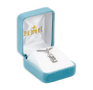 3/4-inch Sterling Silver Chalice Pendant with 18-inch Chain