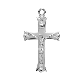 1 1/4-inch Sterling Silver Crucifix with 18-inch Chain