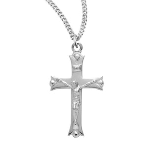 1 1 4 Inch Sterling Silver Crucifix With 18 Inch Chain