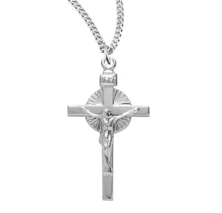 1 1 8 Inch Sterling Silver Crucifix With 18 Inch Chain 3