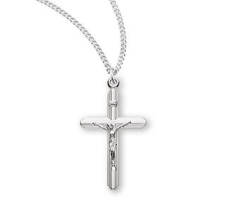1 Inch Sterling Silver Crucifix With 18 Inch Chain 6