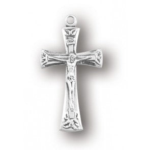 1 15/16-inch Sterling Silver Crucifix | an 18-inch Chain