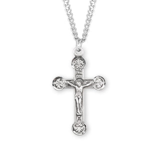 1 1 2 Inch Sterling Silver Crucifix With 24 Inch Chain 3