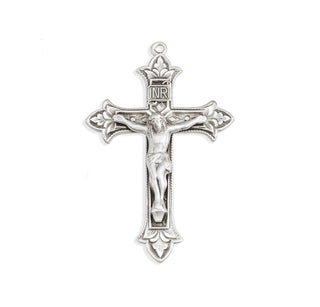 Sterling Silver Fleur De Lis Cross