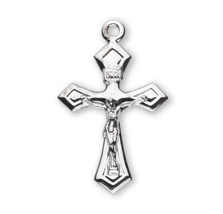 1-inch Sterling Silver Crucifix with 18-inch Chain