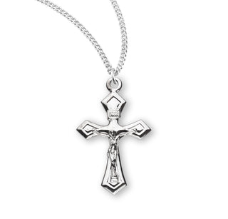 1 Inch Sterling Silver Crucifix With 18 Inch Chain 7