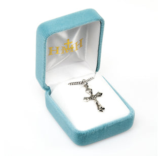 1-inch Sterling Silver Crucifix with 18-inch Chain