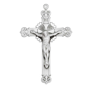 1 3/4-inch Sterling Silver Crucifix with 20-inch Chain