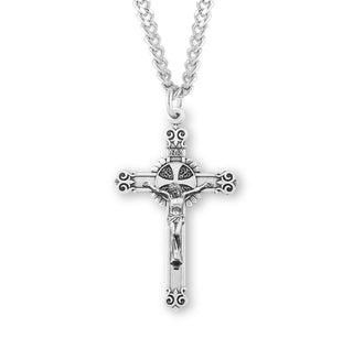 1 3 4 Inch Sterling Silver Crucifix With 20 Inch Chain