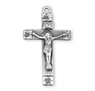 1-inch Sterling Silver Crucifix with 18-inch Chain
