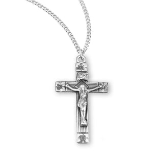 1 Inch Sterling Silver Crucifix With 18 Inch Chain 8