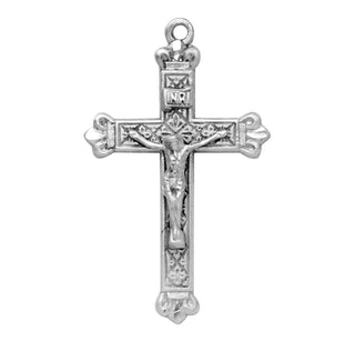 1-inch Sterling Silver Crucifix with 18-inch Chain
