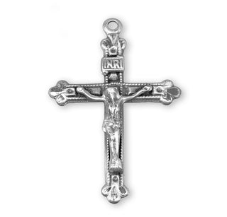 1-inch Sterling Silver Crucifix with 20-inch Chain